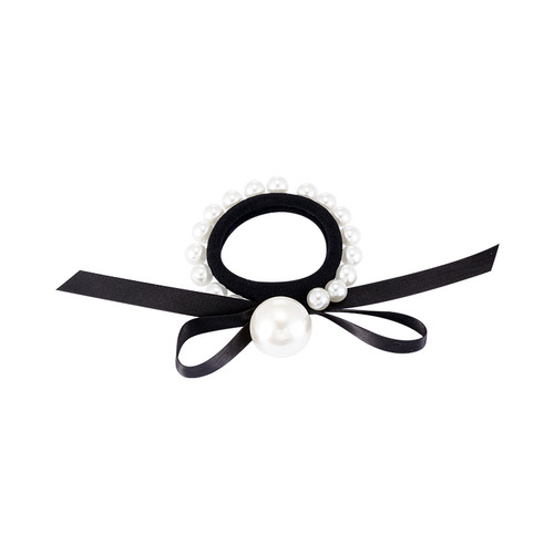 Xiaoxiangfeng Pearl Bow Hairband Headband Women's Hair Accessory Ball Headband Internet Celebrity Retro Temperament Headwear