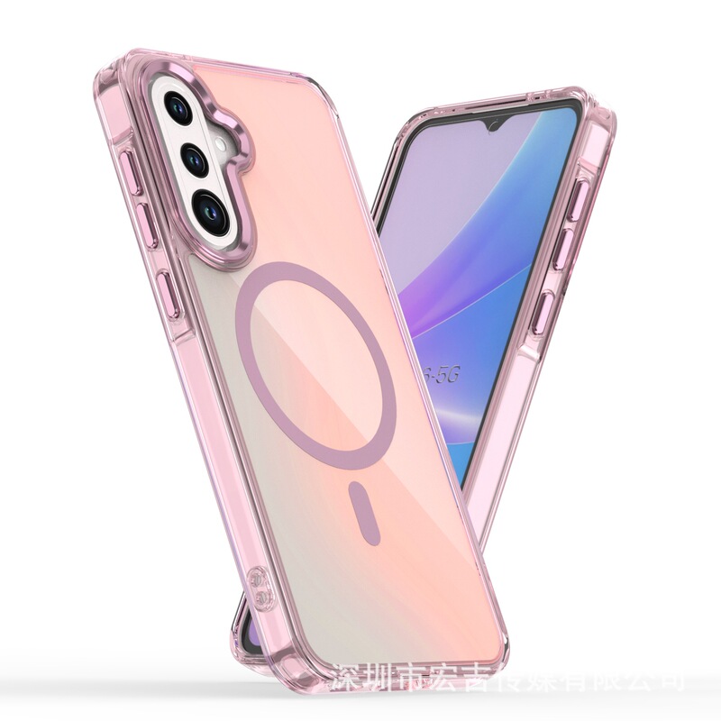 Suitable for Samsung S26Fe Mobile Phone Case S25+ Bright Shadow Chameleon Magnetic Suction A18 High-Transparency Acrylic Anti-Fall Protective Cover Suitable for Samsung S26Fe Mobile Phone Case S25+ Bright Shadow Chameleon Magnetic Suction A18 High-Transparency Acrylic Anti-Fall Protective Cover