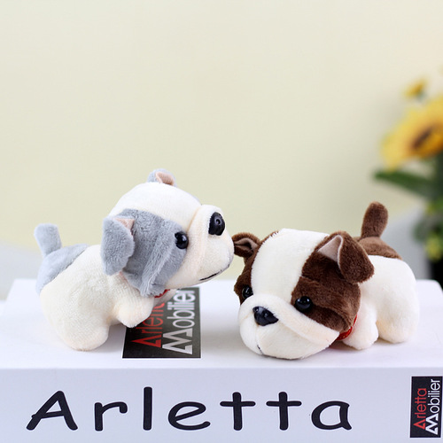 Simulation puppy plush toy Shar-Pei small pendant doll keychain bag pendant dog doll