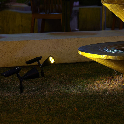 Solar Spotlight Outdoor Courtyard Lawn Lamp Garden Multicolored Lighting Wall Lamp Park Ground Insert Landscape Spot Light 