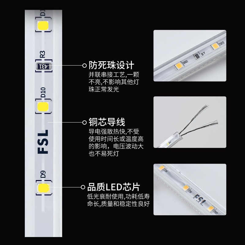 FSL仏山照明LEDライト付ハイライトパッチ暗槽照明単二列120珠コード高圧ライト付|undefined