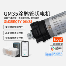 居意35管塗鴉WiFi智能管狀電機支持語音升降木百葉天棚卷簾內置