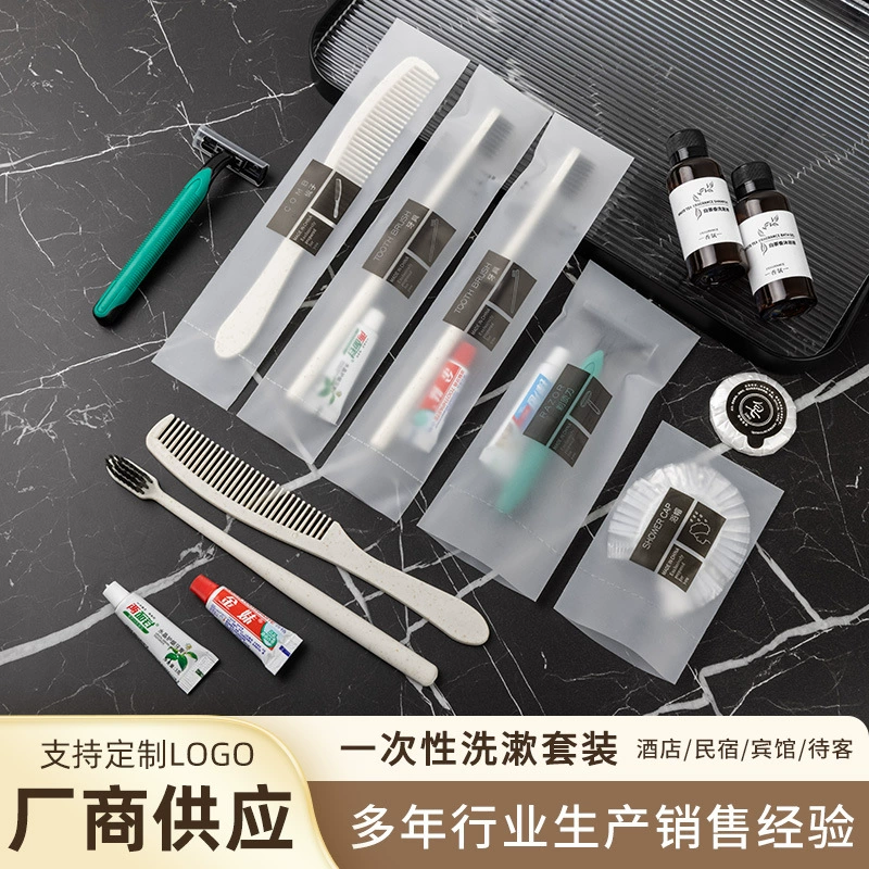 Отель Одноразовая зубная щетка Зубная паста Соломенная мягкая зубная утка Отель B & B Одноразовые туалетные принадлежности набор оптом