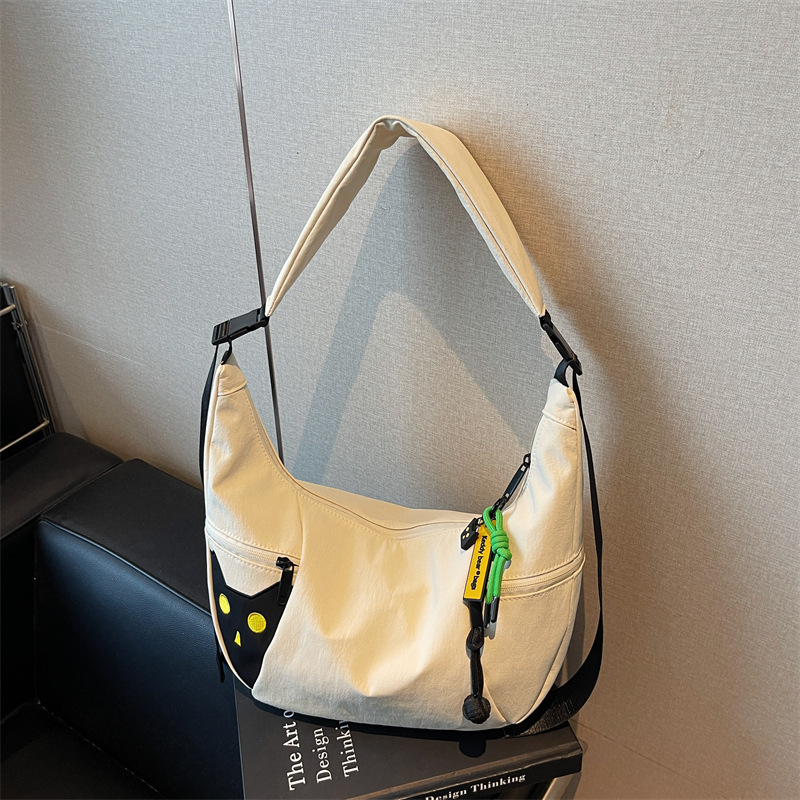 Oxford Cloth Women 2025 New Fashion Single Shoulder Large Capacity Crossbody For Class And Commute Dumpling Bag_voghion.com