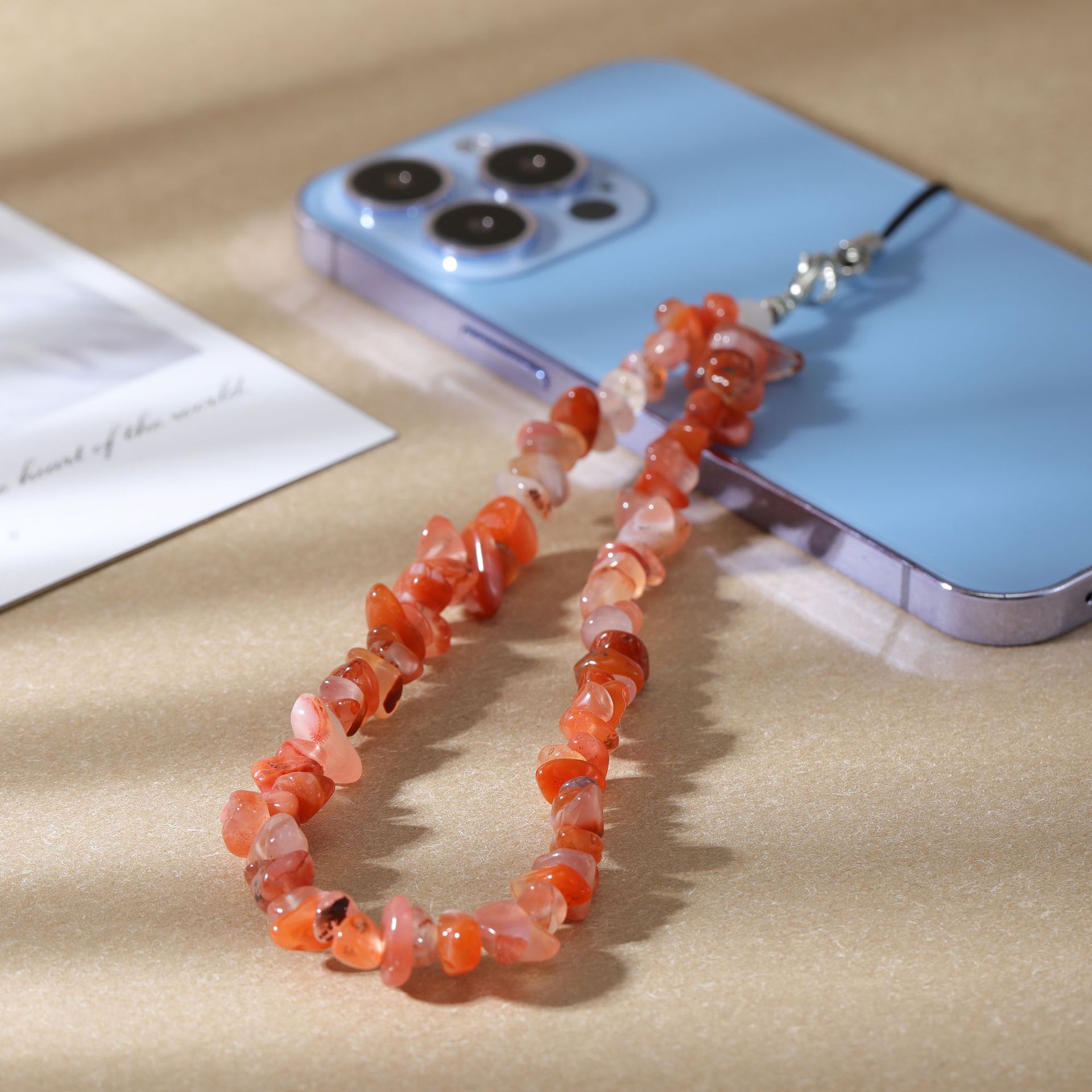 1 Pièce Vêtement De Rue Irrégulier La Pierre Naturelle Chaîne De Téléphonie Mobile display picture 4