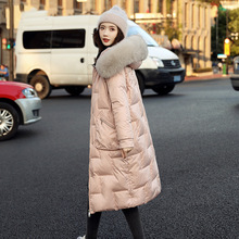 狐狸大毛领加厚长款羽绒服女2025冬季时尚保暖大口袋过膝显瘦外套