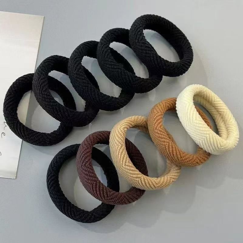 新しいカラフルな高品質ヘッドバンドナイロン素材幅広で厚みのある高弾性ヘアバンドヘアロープ厚く連続したゴムバンド|undefined