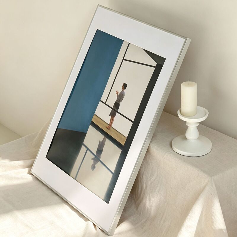 Simple flat aluminum alloy photo frame with narrow edges, creative picture frame for framing sketches, portraits, posters, customizable in any size Simple flat aluminum alloy photo frame with narrow edges, creative picture frame for framing sketches, portraits, posters, customizable in any size
