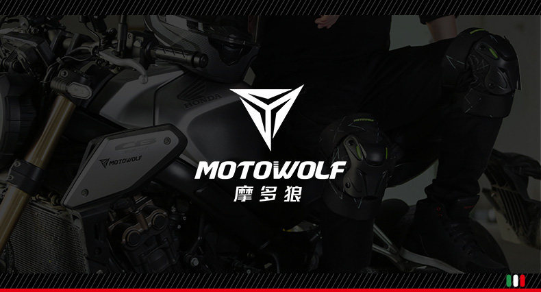 MotoWolf electric motorcycle knee pads, anti-fall leg guards for riding, suitable for all seasons, spring and summer rider protective gear