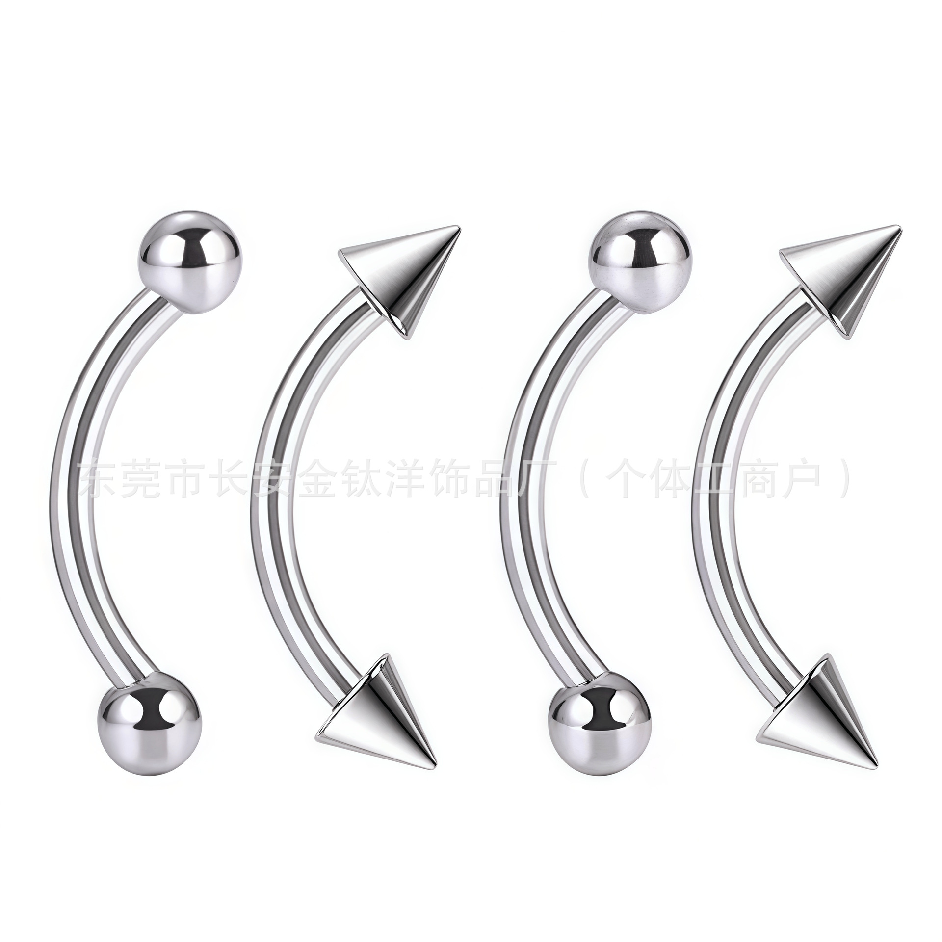 Pointed titanium steel lip stud product view