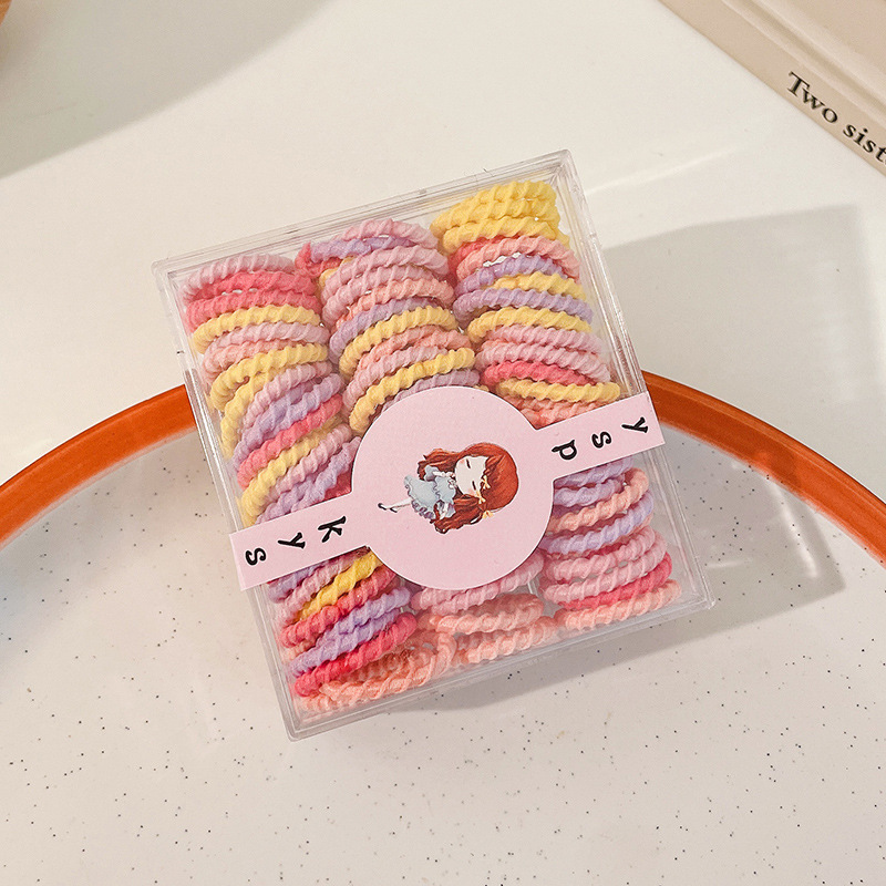 Banda de goma de los niños hembra no lastia el pelo alta elástico color falda banda goma Niñas corbata pelo banda bebé cuerda