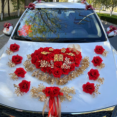 結婚車の装飾車の頭の花は親の花車を迎えます。
