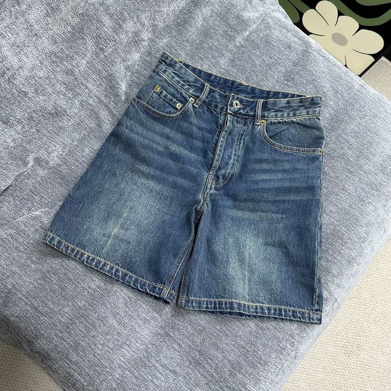 夏の新しいレター刺繍カジュアルデニムショートパンツ|undefined
