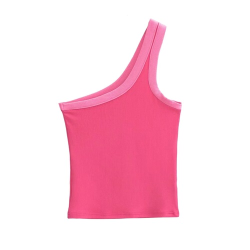 Dopamine Girl Colorblock Off-Shoulder Camisole for Women,  Summer Collection – Slimming, Short, Midriff-Baring Top