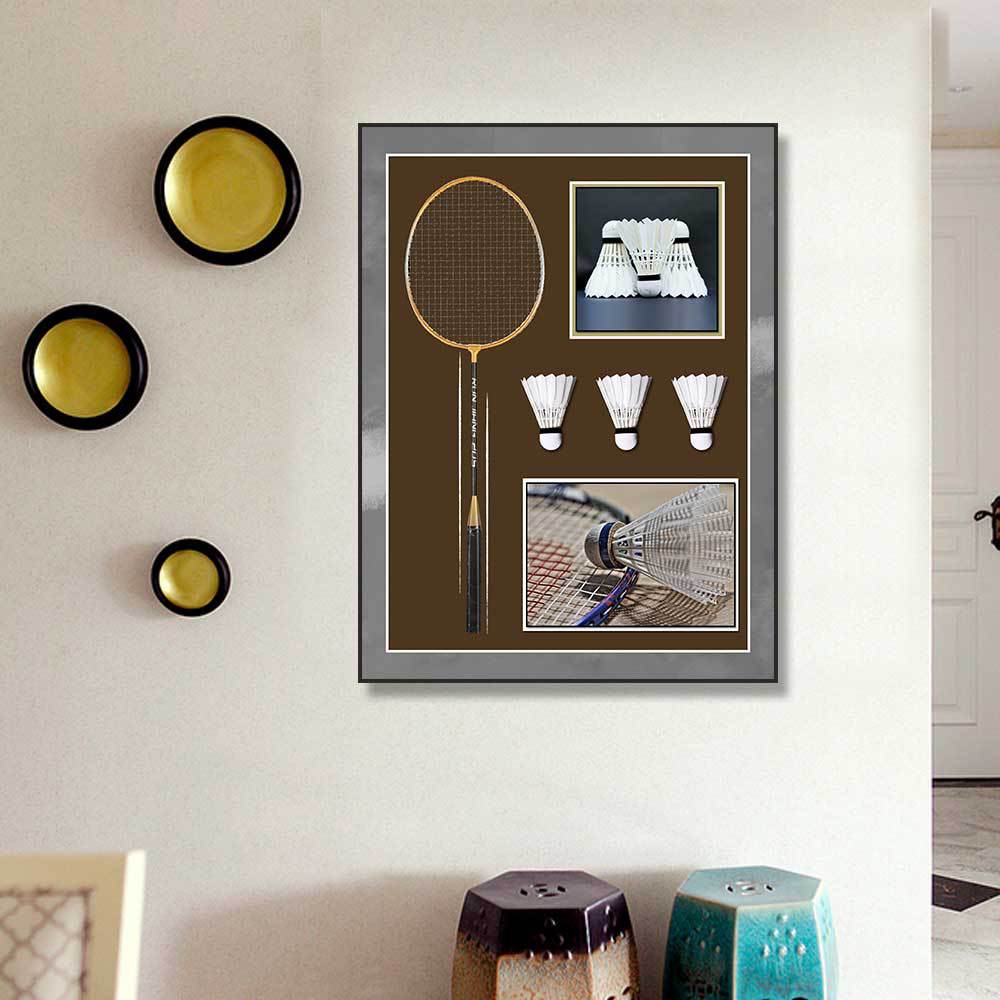 Bádminton colgando pintura sala de estar sofá de fondo pintura de la pared pintura física tridimensional pasillo dormitorio mural de alta calidad