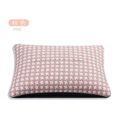 Houndstooth pattern car tissue box, Car tissue box/set - pink-houndstooth-pattern-high-end-tissue-box