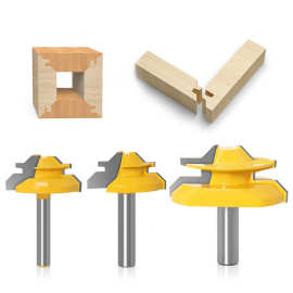 45度榫合刀拼版刀90度直角刀榫接刀8柄木工铣刀1/4柄1/2柄开槽刀