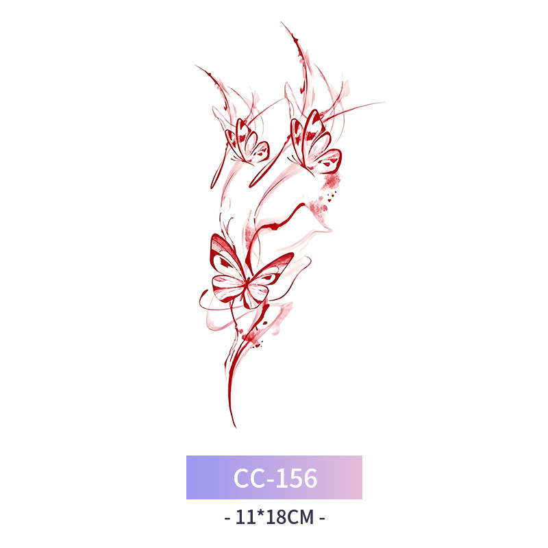 Transfronterizo en stock al por mayor de halloween colorido mariposa tatuaje pegatinas simulación sangrienta cicatriz pegatinas divertidas pegatinas impermeables