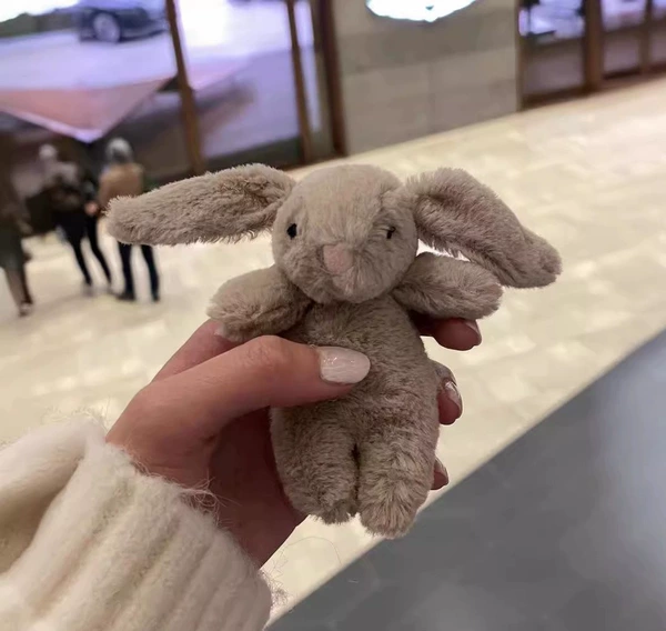 Rabbit, khaki beige pendant