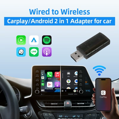 Ottocast New Product Cross-Border Source Factory Wireless Carplay Android Android Auto 2-in-1
