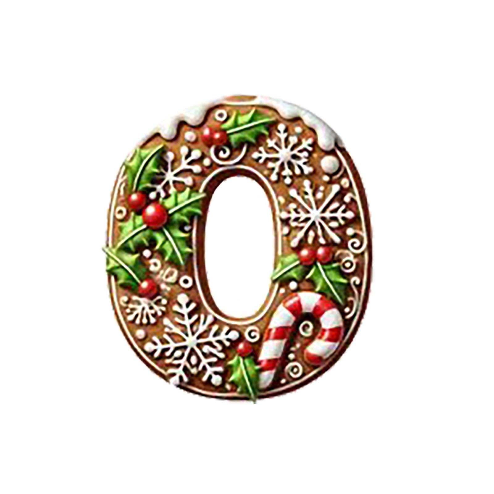 Explosiones transfronterizas de Navidad 26 árboles de Navidad pan de jengibre letras decoraciones mini letras colgante colgante