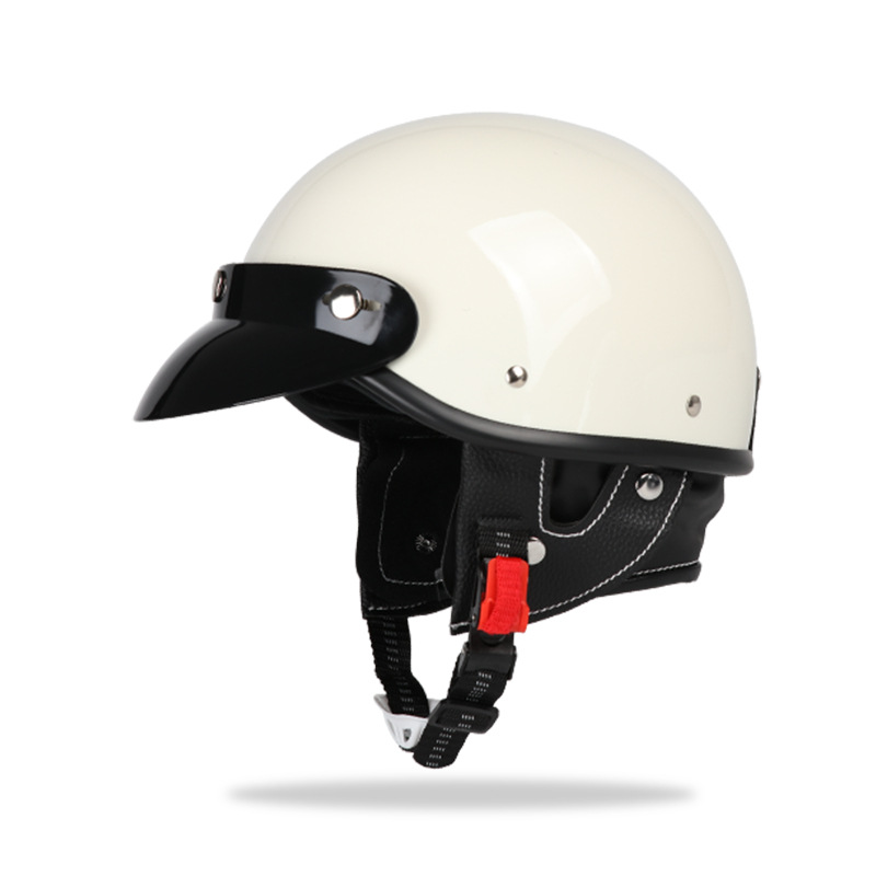 [Spot] Comercio exterior casco de motocicleta eléctrico retro medio casco cuatro estaciones casco de ciclismo protector solar para hombres y mujeres ligero