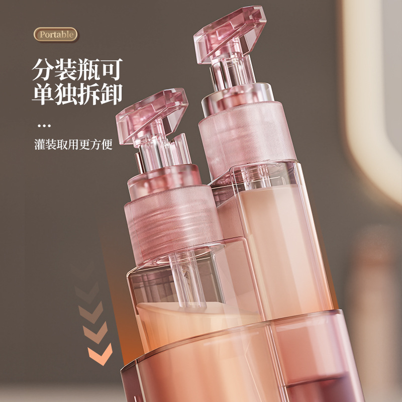 Set de Vasos de Aseo de Viaje Portátil de Plástico para Viajes de Negocios y Baño