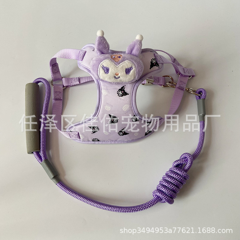 만화 머리 보라색 가슴과 등 스타일