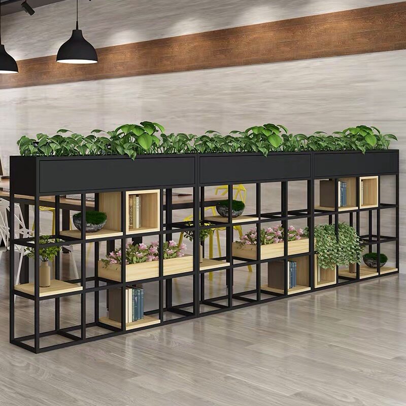 Estantes de partición de hierro forjado red americana estantes de cuadrillas estantes de flores de comedor estantes de sala de estar estantes de oficina estantes de almacenamiento de pantalla
