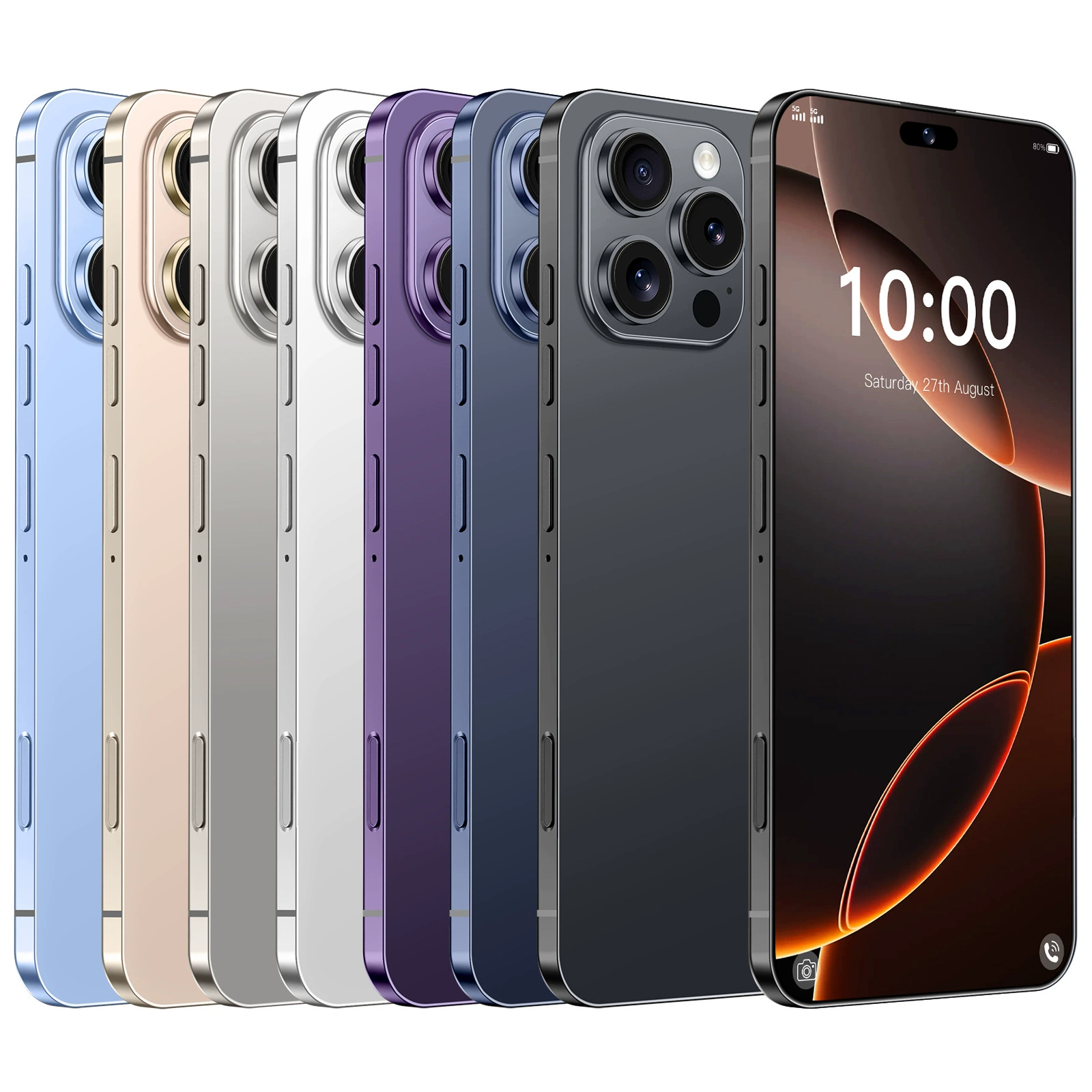 Smartphone i16pro max, 7.3‑inch large screen, Android 14, 4+128, octa‑core, 4G