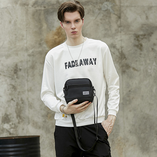 Men's crossbody bag trendy brand simple shoulder bag Japanese men's crossbody bag sports leisure small mobile phone shoulder bag