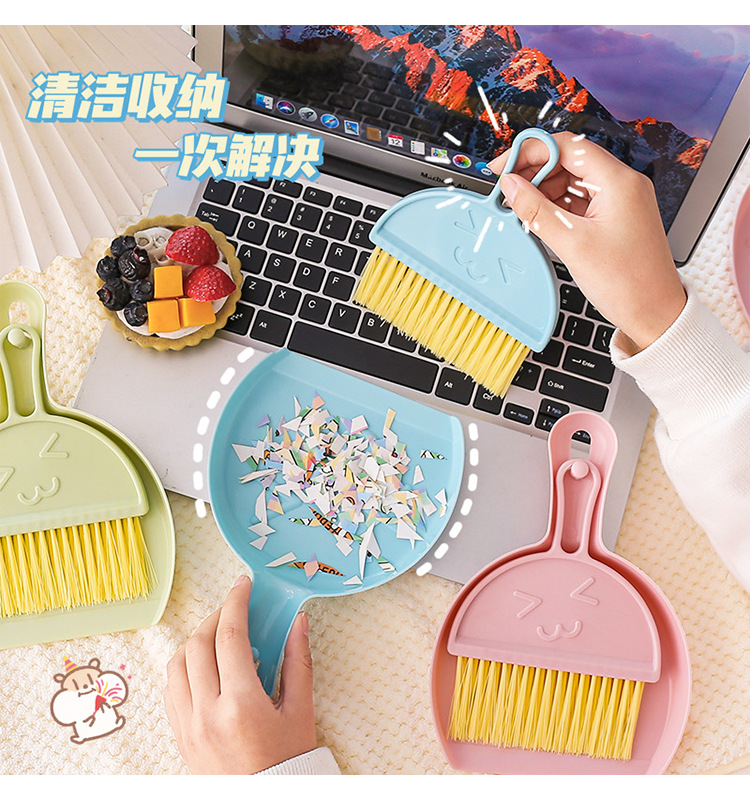 Mini Desktop Small Broom Dustpan Household Small Bed Sweeper Trash Shovel display picture 3