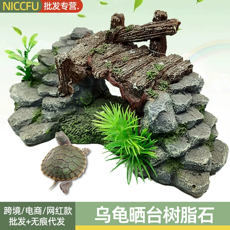 Черепаха сушит смолу, камень черепаха, ящик для выращивания черепахи