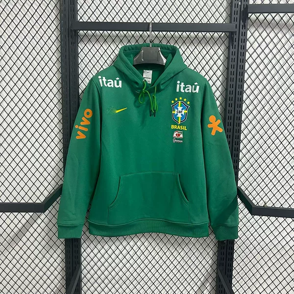 Brazil national football team sweatshirt, fleece-lined, same style as Neymar's training jersey, unisex, new loose-fit design for early autumn