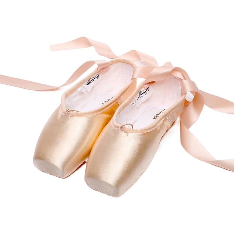 Zapatos de ballet zapatos puntiagudos de las niñas zapatos de baile de satén con cordones zapatos de práctica plana niños grandes zapatos de baile Comercio exterior al por mayor
