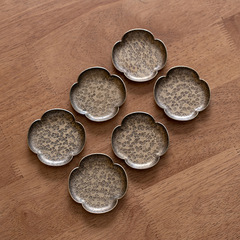 Pure copper coaster, hammered pattern cup holder, non-slip insulated tea coaster, tea ceremony coaster, brass accessories, new Chinese style handmade