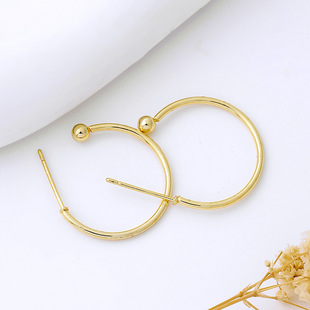 ��ɫ18K���C�ζ�Ȧ925�y�diy������14K����ɫ�U�ն��� A38