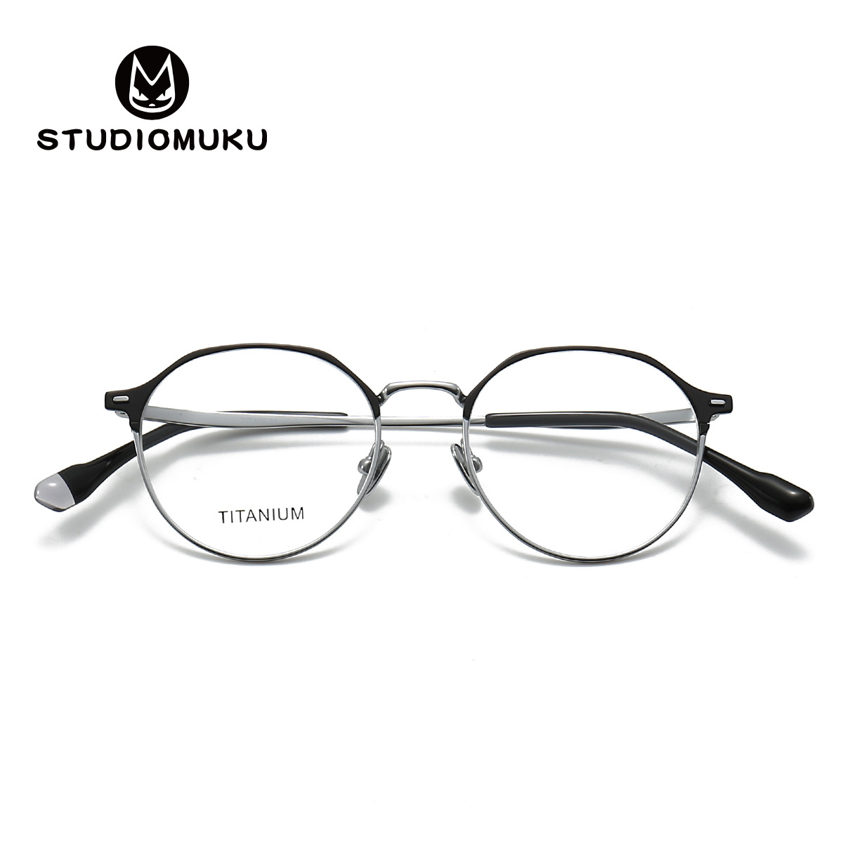 STUDIOMUKU gafas de madera fresca, marcos de gafas de textura de moda, marcos de gafas de diseño de titanio clásico