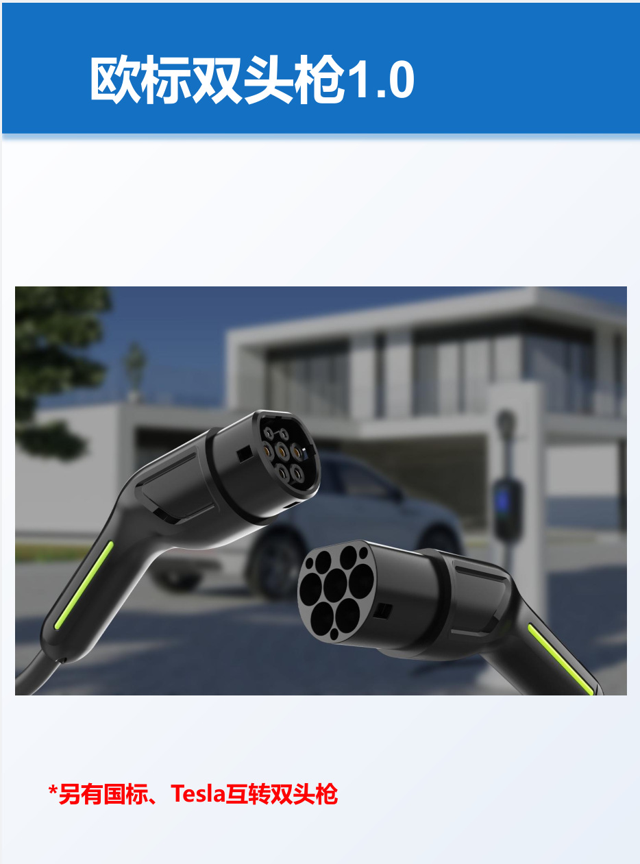 European Standard Double-Head Charging Gun New Energy Electric Vehicle Car Double-Head Gun Charging Pile Extension Cord 16A32A