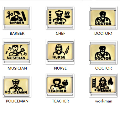 Cross-Border Hot Selling Module Bracelet Police Doctor Nurse Teacher Professional Welding Bracelet Handmade DIY Accessories Wholesale