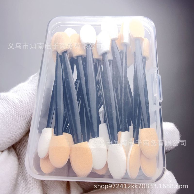 美甲眼影棒晕染工具魔镜粉一次性眼影棒海绵眼影棒美甲双头海绵棒|undefined
