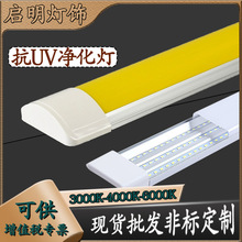 定制三防灯T8一体抗UV抗紫外LED灯管无尘车间黄光防紫外灯管1.2米