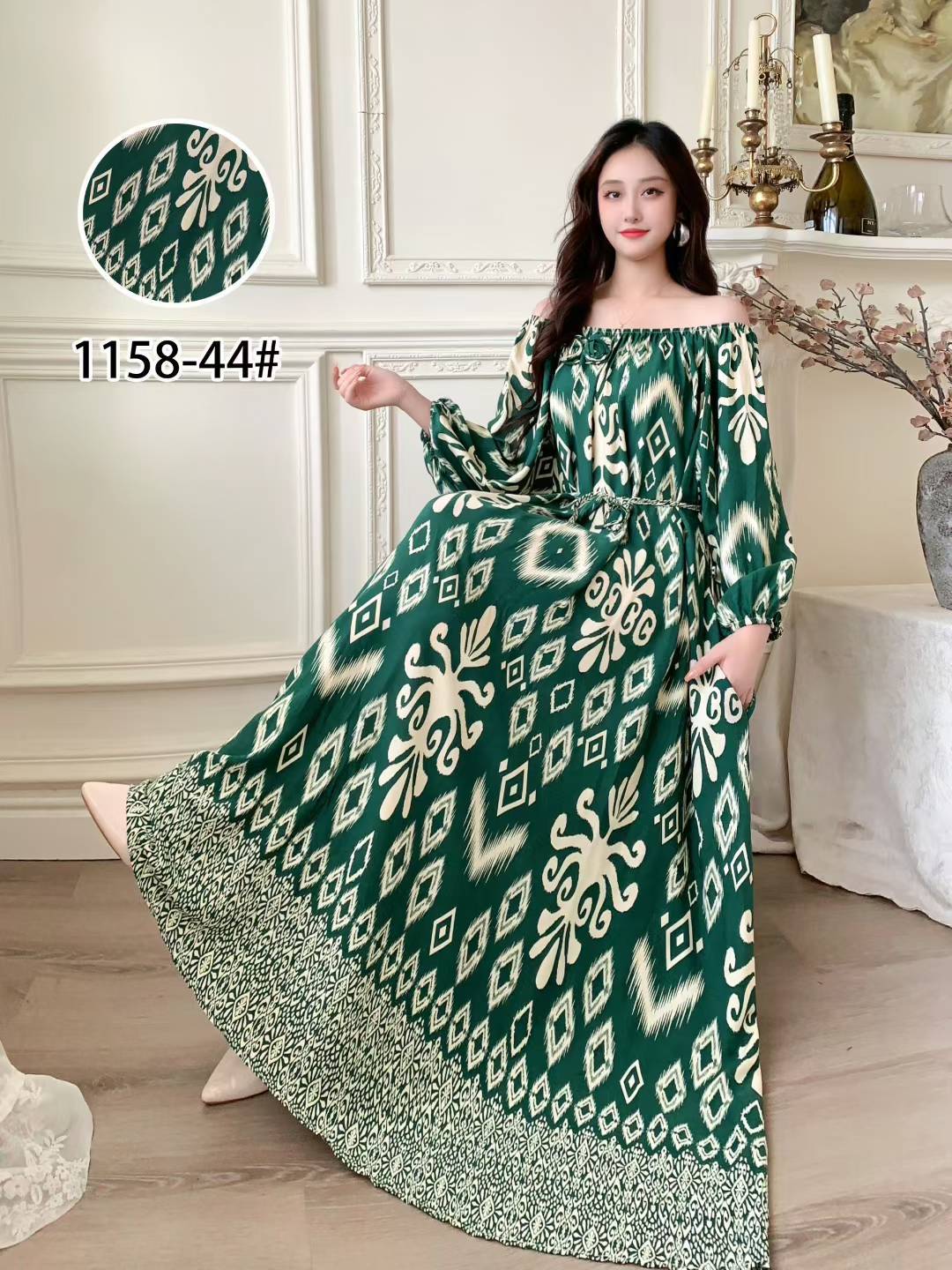 Ropa de mujer de talla grande transfronteriza europea y americana, vestido informal de algodón largo hasta la rodilla, holgado y cómodo, para verano, ropa de maternidad.