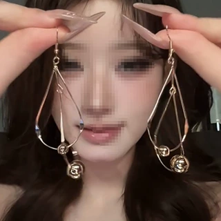 【极简主义】金属水滴吊坠耳钩女简约时尚大气耳环轻奢高级感耳饰