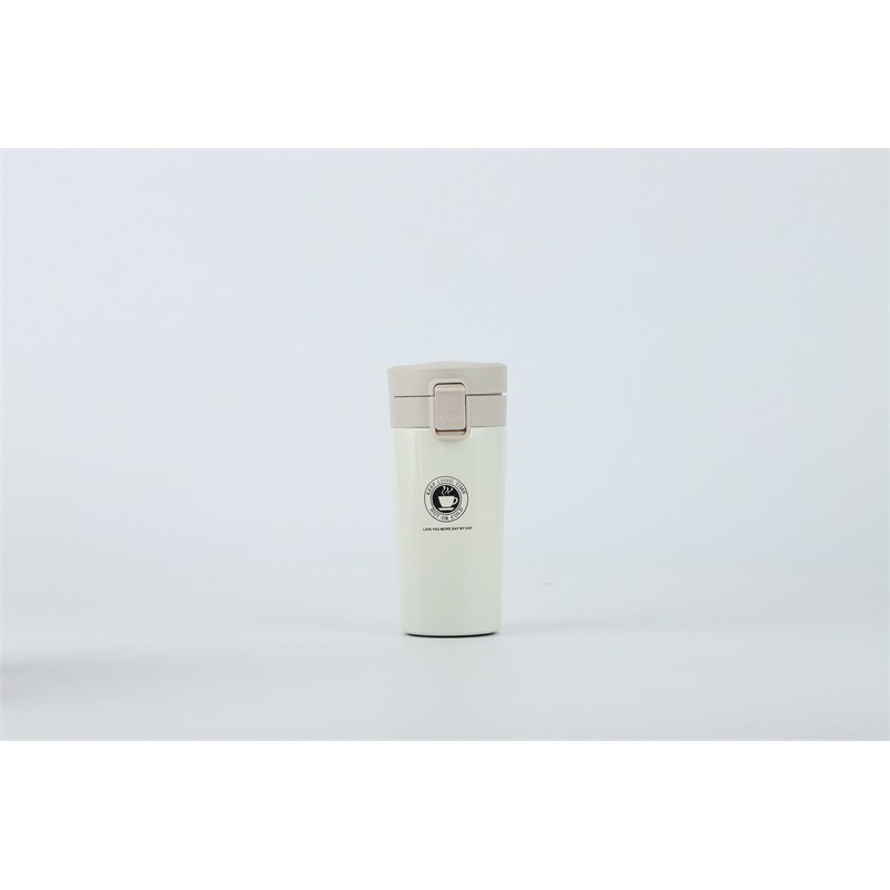 Taza de automóvil creativa de doble vacío de acero inoxidable cubierta de rebote de taza de café de oficina creativa taza de agua de negocios blanca