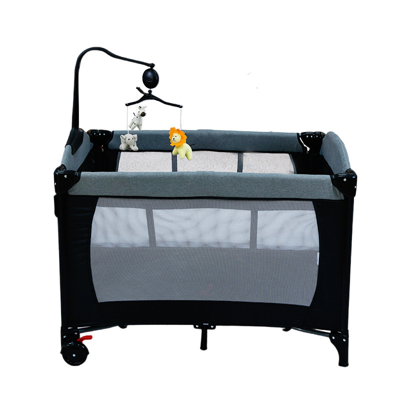 Cama de bebé móvil plegable portátil multifuncional cama de bebé recién nacido cama de cama grande cama de bebé personalizada