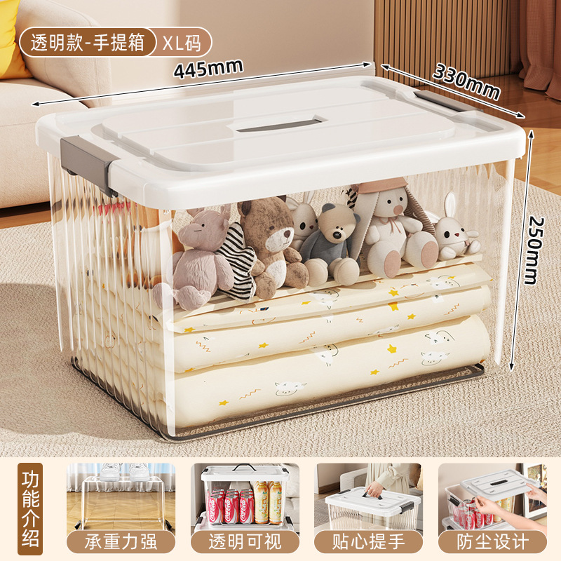 특대형 투명 [길이 44.5*가로 33*높이 25cm] 손잡이 포함