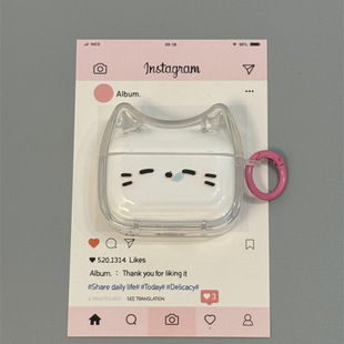 Симпатичные спящие кошачьи наушники чехлы для наушников AirPods4 поколения чехлы для наушников AirPods3pro2 Apple