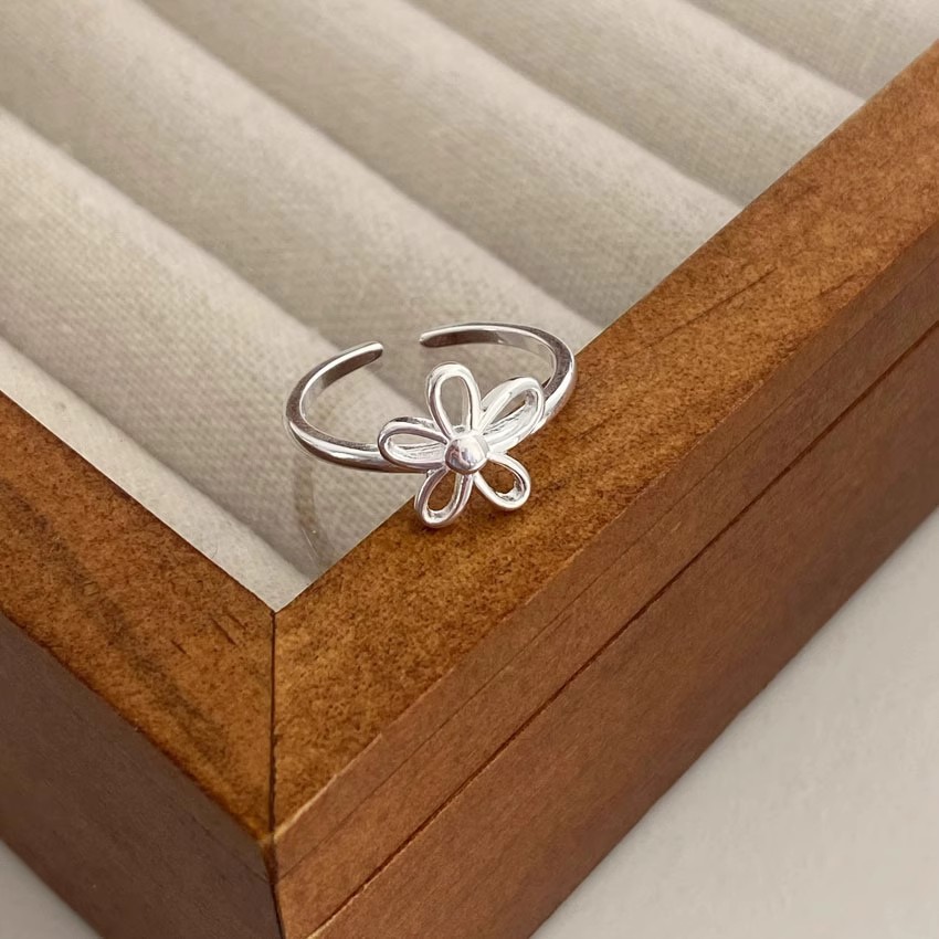 1g Weight Open Rings Classification Adjustable Ring Size 1 Piece Quantity Daily, Date Occasion 925 Sterling Silver Material Geometric Pattern All Seasons Season Women's Gender Simple Style, Classic Style Style 1 Piece 925 Sterling Silver Geometric Open Rings 9