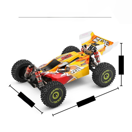 Waili 144010 Remote Control Brushless Alloy High-Speed Car Electric Quad Racing Professional RC Car 75KM